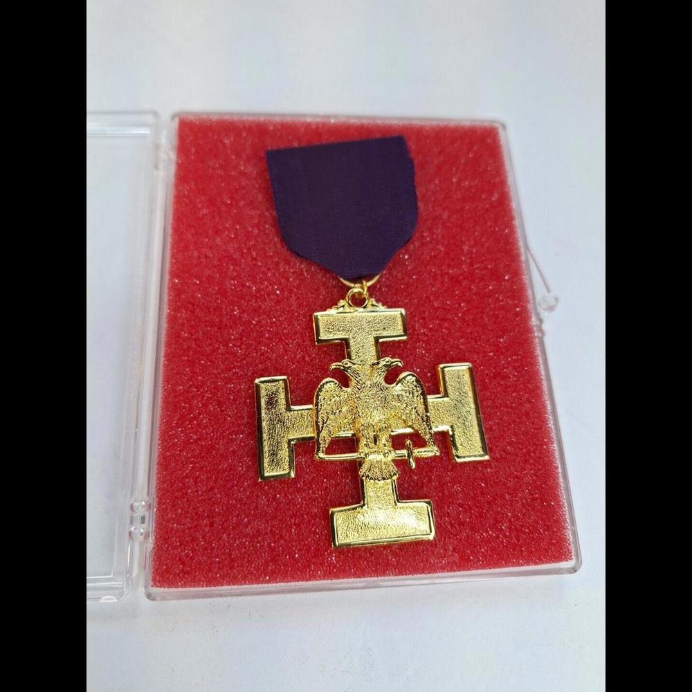 32nd Degree Jewel - Wings Down (Purple Ribbon) - (RSR-3-P)